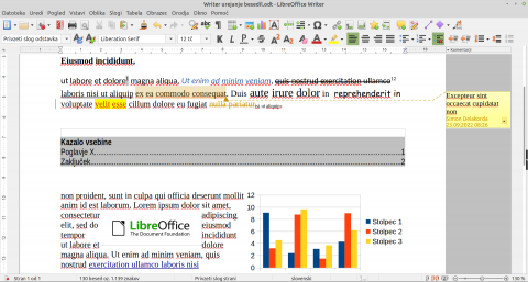 Urejevalnik besedil LibreOffice Writer